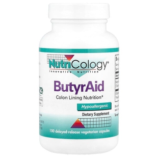 美国Nutricology丁酸钙镁缓释素食胶囊100粒ButyrAid结肠膜营养