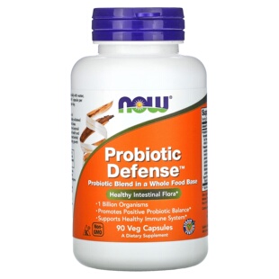 美国NOW益生菌13种活性菌株90粒10亿CFU素胶囊 Probiotic Defense