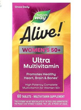 美国Nature's Way女性50岁+复合营养片60片Alive Ultra Potency