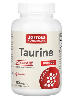 美国Jarrow牛磺酸胶囊1000毫克100粒调节神经系统视觉体液Taurine