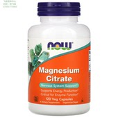 神经传导健康 酶能量代谢 美国NOW柠檬酸镁胶囊Magnesium Citrate