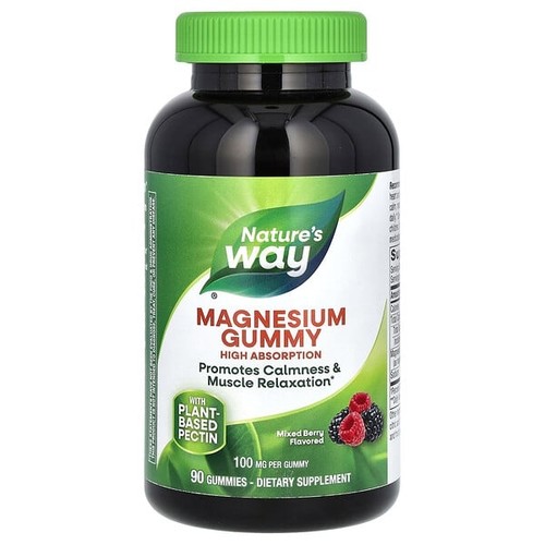 美国Nature's Way镁软糖混合浆果味100毫克90粒Magnesium Gummy