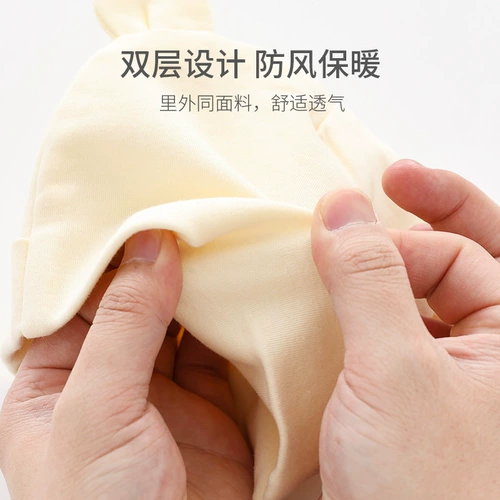 Детская милая хлопковая шапка для новорожденных, с медвежатами