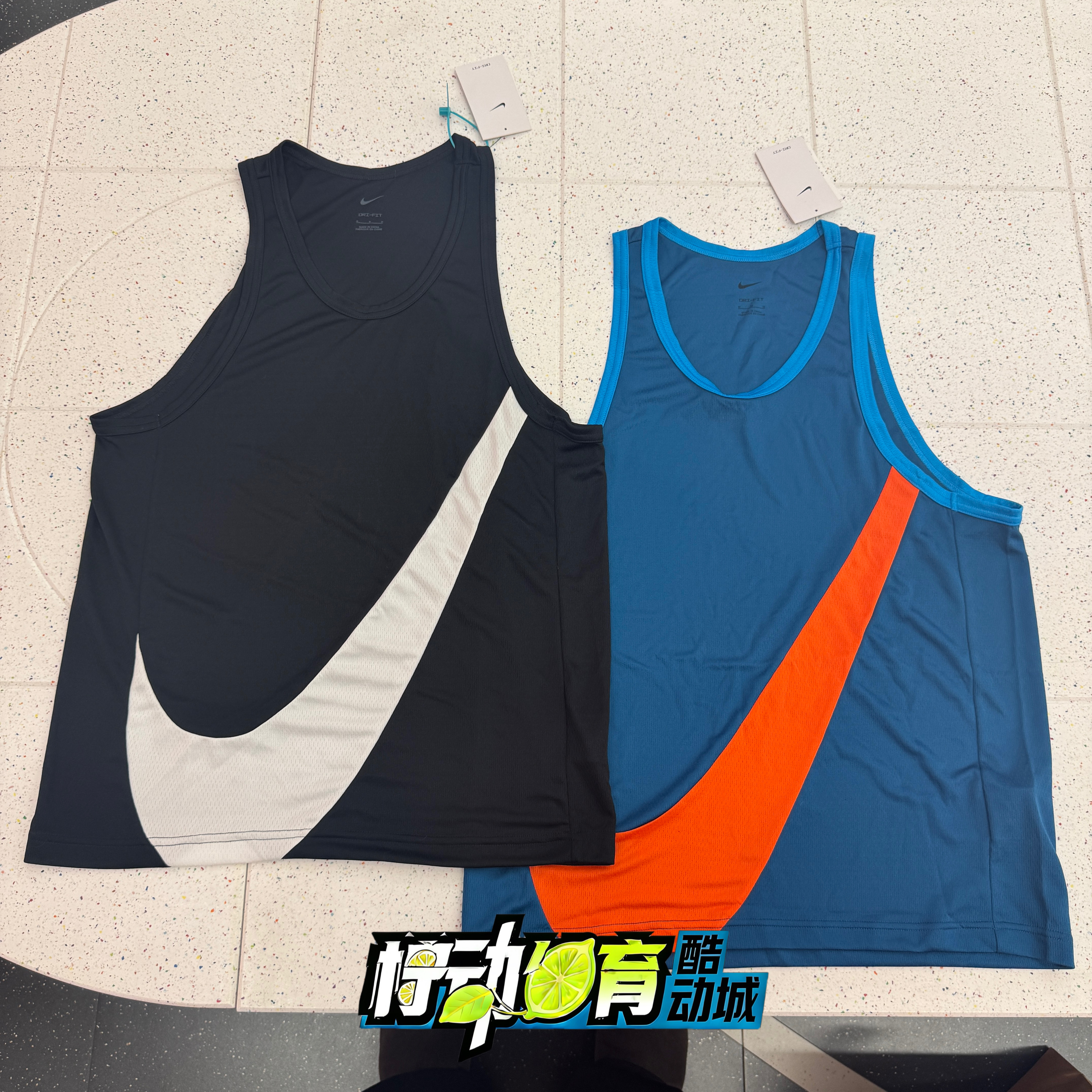 正品Nike耐克男子篮球透气大勾子运动无袖背心梭织速干T恤DH7133