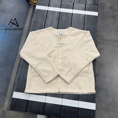 Nike/耐克 男子秋冬纯色保暖羊羔绒休闲夹克拉链外套FB7411-126