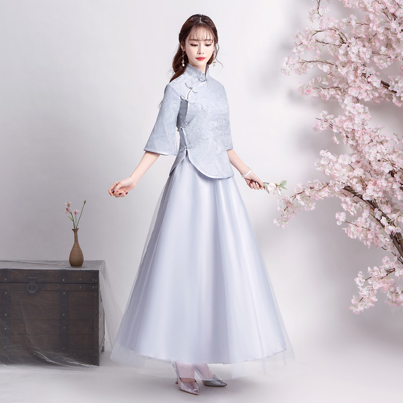 Pink Sweet Ultra cents Bridesmaid cheongsam Chinese style wedding Self cultivation have more cash than can be accounted for Tuxedo Versatile fairy Party longuettein the Women's clothing/Boutique , Wedding/Cheongsam/Formal dress , Formal dress/Evening  category - from Buy2taobao.com to provide professional Taobao agent buy service