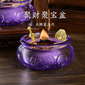 聚宝盆香薰蜡烛古风熏香摆件卧室持久留香感扩香新年礼物