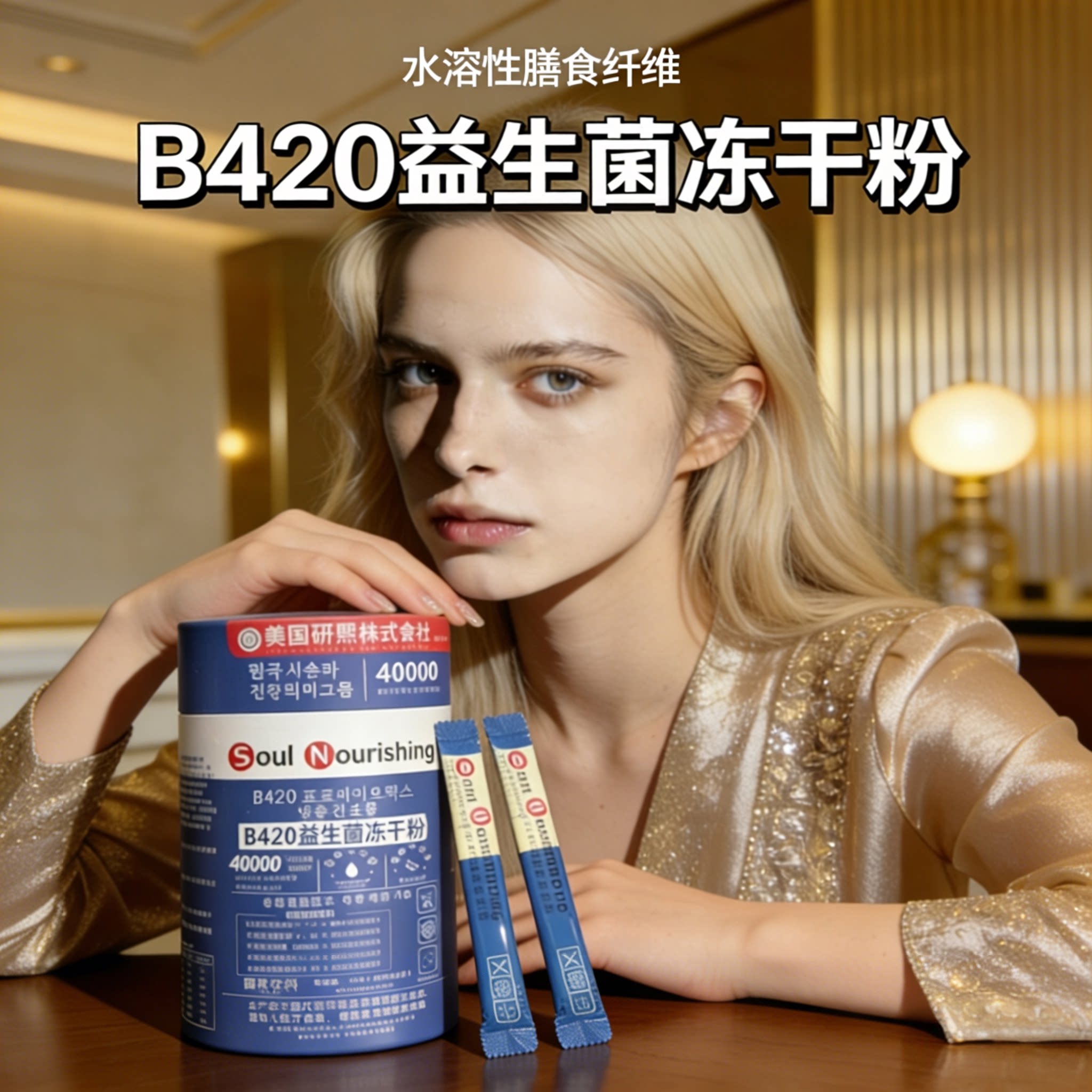 韩国东亚株式会社Soul Nourishing益生菌冻干粉B420蓝色固体 饮料