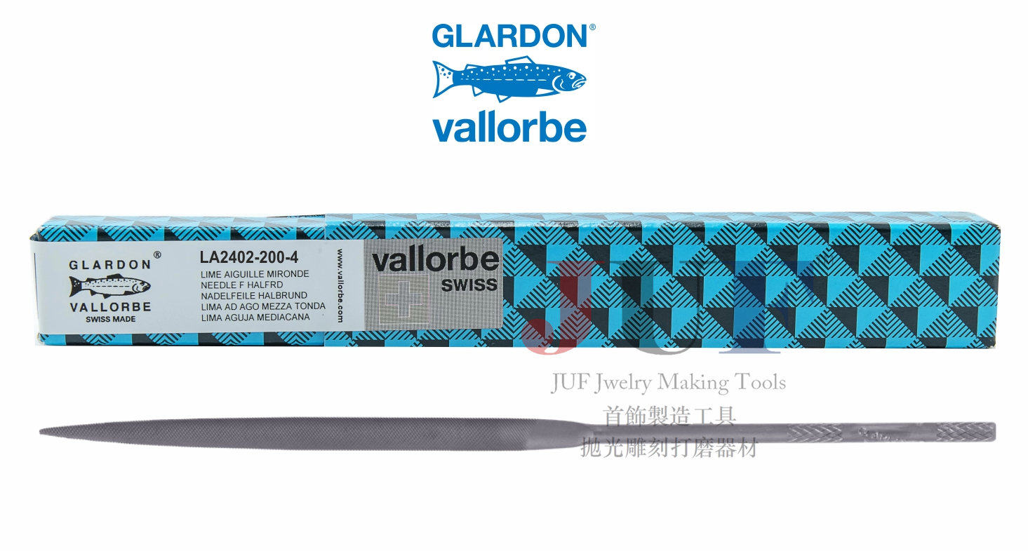 瑞士进口 Glardon Vallorbe鱼牌竹叶锉 单边三角执模整形金工锉刀