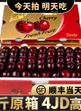 智利车厘子新鲜水果包邮当季整箱礼盒5斤孕妇3J进口5j樱桃原箱4J