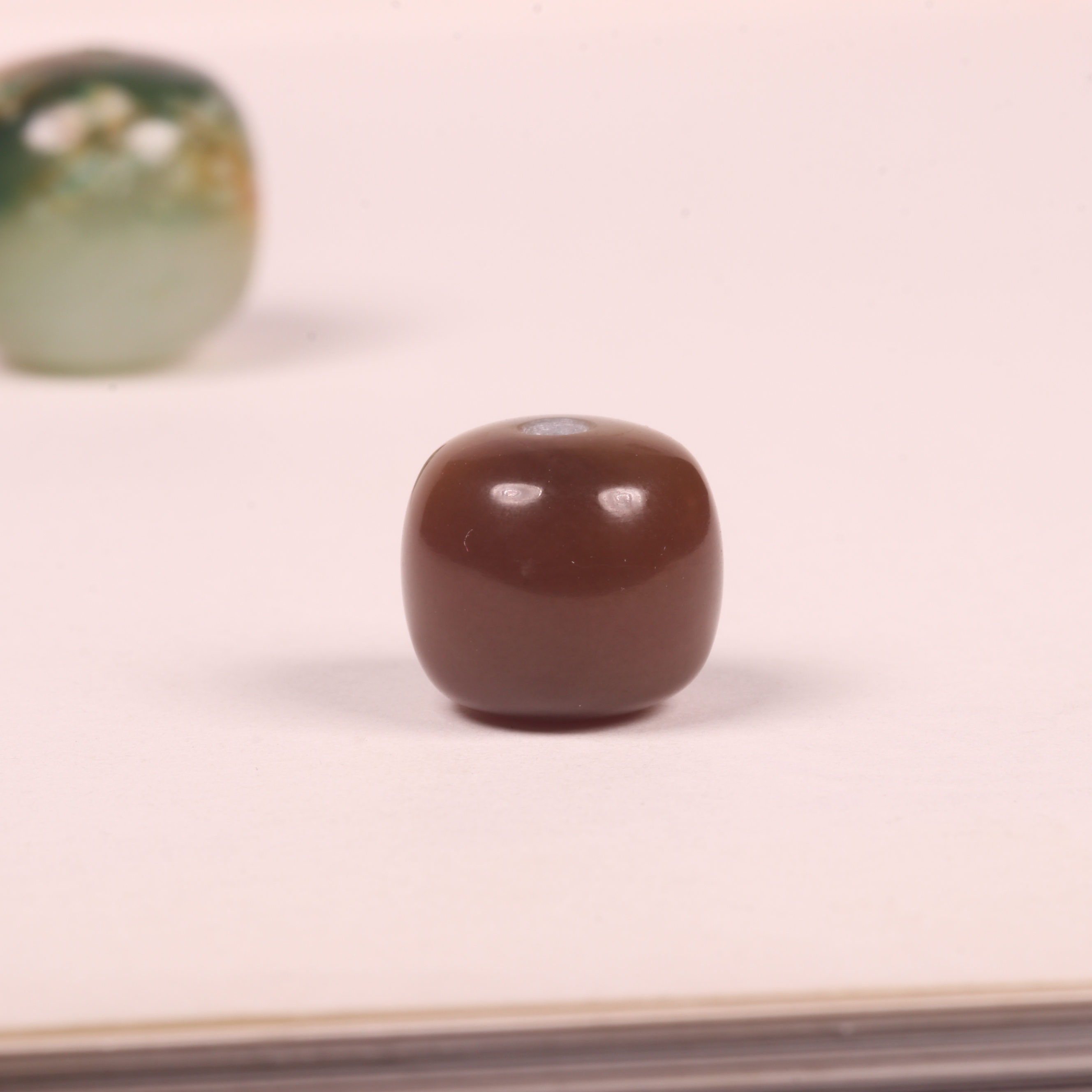 11mm天然新疆和田玉籽糖老型珠玉质细腻油润颜色均匀手串手链配珠