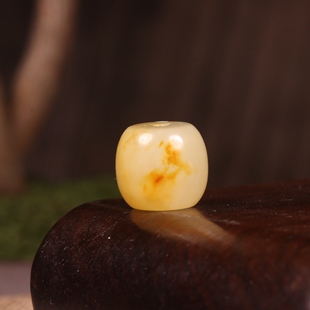 11mm老型珠新疆和田玉籽料直切单珠桶珠散珠手串手链配珠顶珠配饰