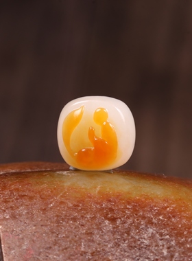 12mm老型珠正宗新疆和田玉白玉籽料悟道单珠散珠手串配珠锁骨链