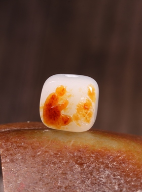 13mm老型珠正宗新疆和田玉籽料悟道白玉单珠散珠手串配珠锁骨珠