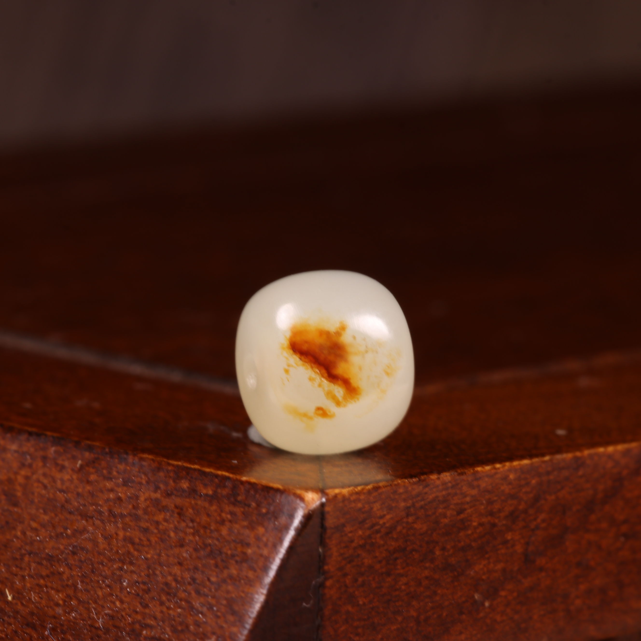 8mm白玉老型珠新疆和田玉籽料天然散珠手串配饰传统手工珠子