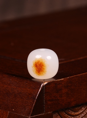 9mm老型珠新疆和田玉籽料天然白玉圆珠散珠手串配饰和田玉饰品