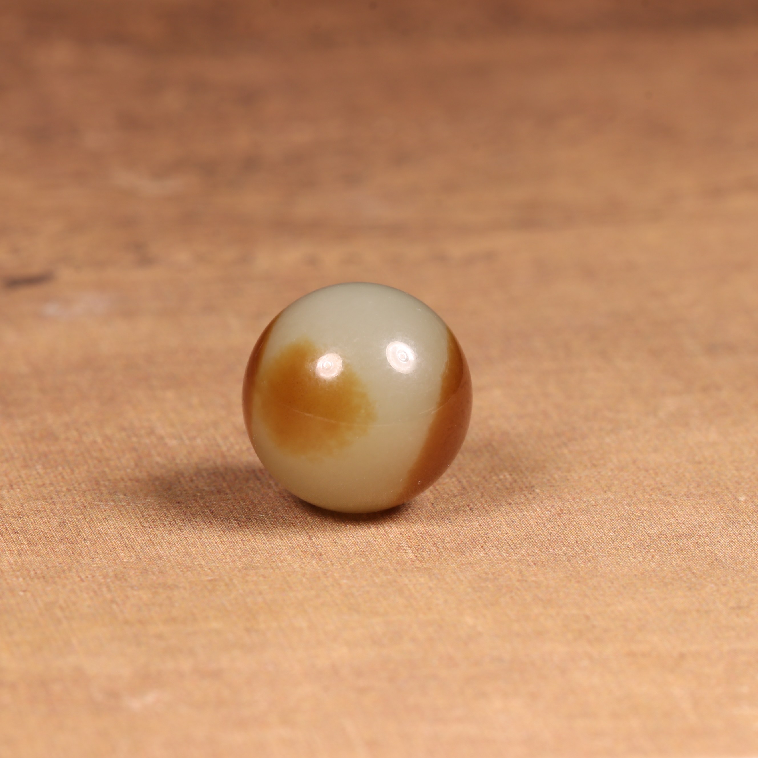 12mm圆珠新疆和田玉且末糖天然和田玉散珠正品玉石珠子DIY手串