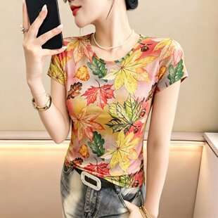今年流行的爆款女装2026新款夏季印花设计感短袖T恤气质漂亮上衣