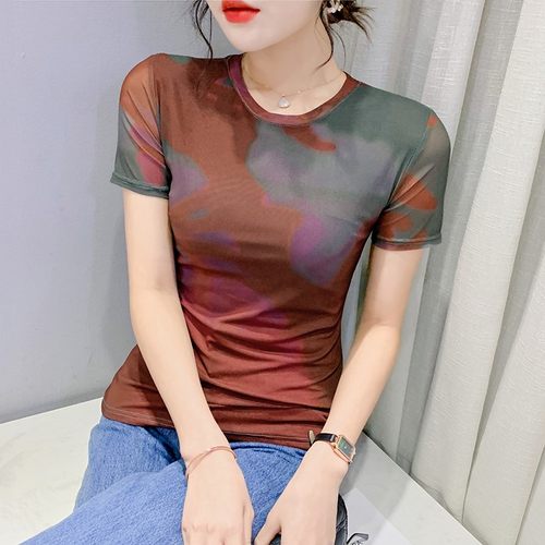 短袖韩版常规网纱女士