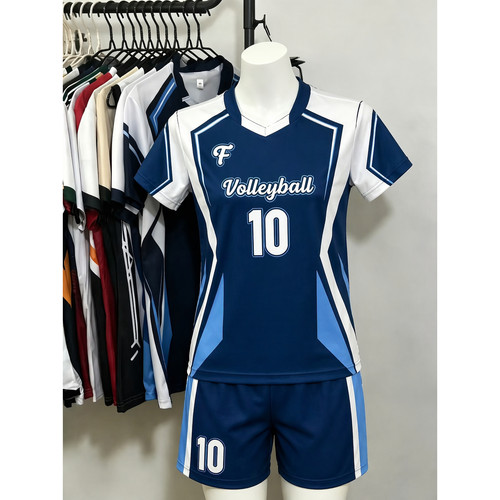 新款高端排球服数码印定制比赛服男女大学生运动队服训练短袖球衣