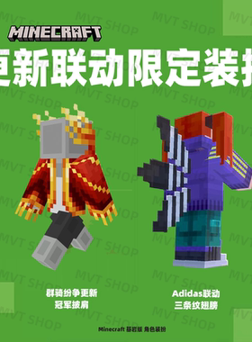 我的世界 MC角色创建器 动态上衣 三条纹翅膀 基岩版 兑换码