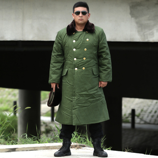 老式军绿棉大衣男优质加厚长款东北棉袄加绒保安防寒劳保工作棉服
