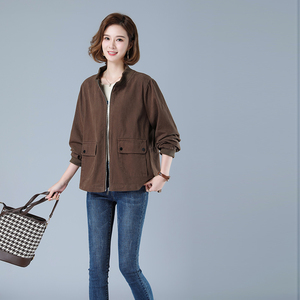 时尚百搭女士短款夹克外套显瘦休闲宽松上衣春秋新款韩版潮流女装