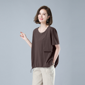 时尚宽松短袖T恤女夏季新款圆领上衣显瘦百搭休闲女装461图片