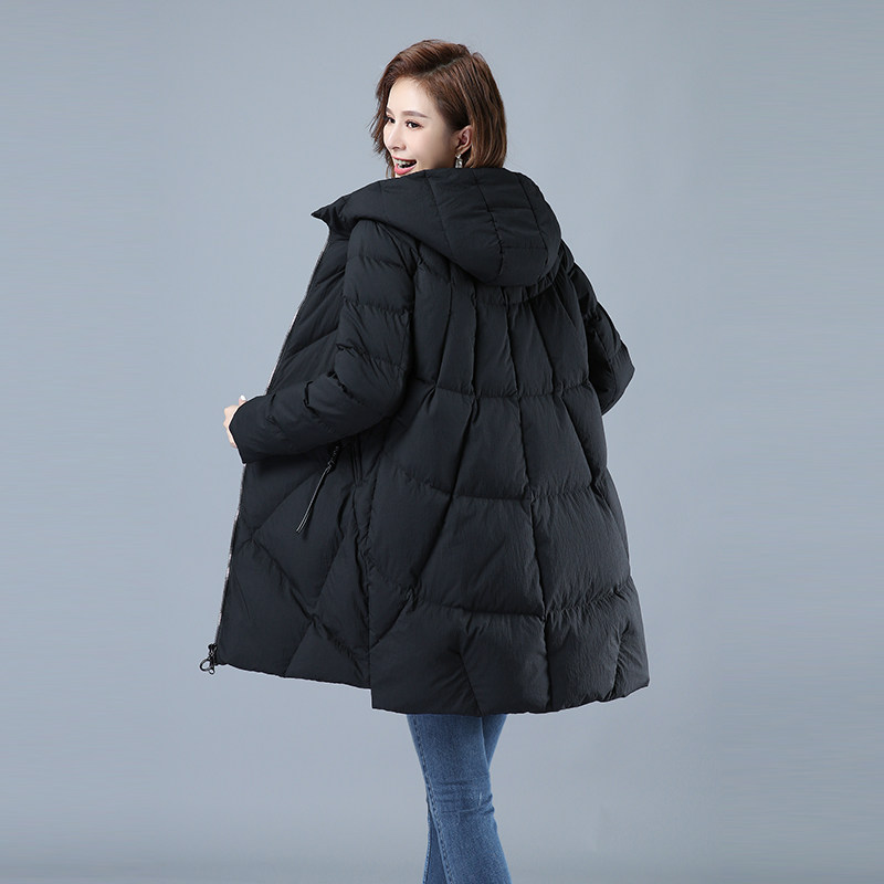 2024年新品棉服中长款加厚保暖棉衣纯色棉衣601-1款,女装棉衣/棉服,秋牧寒烟