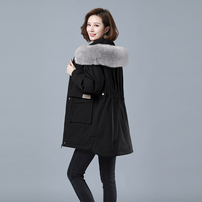 2023冬加绒加厚棉服保暖连帽派克服730款,女装棉衣/棉服,秋牧寒烟