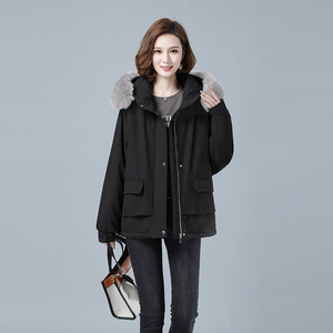 2020冬加绒加厚棉服保暖连帽派克服724款宽松图片