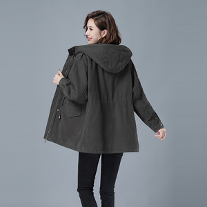 2020冬加绒加厚棉服保暖连帽派克服719款图片