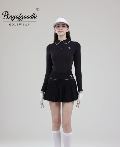 高尔夫服装女韩版高尔夫长袖女装套装女高尔夫裙显瘦弹力速干球服