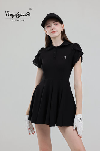 高尔夫服装女夏高尔夫连衣裙女显瘦开花高尔夫女裙防走光高尔夫裙
