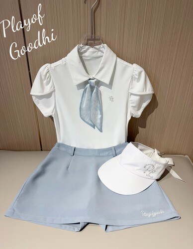 高尔夫服装女夏季韩版高尔夫套装女显瘦速干高尔夫短袖女裙网球服