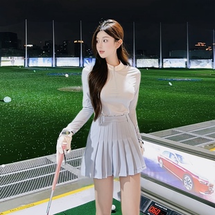 女裙显瘦速干网球服女 女高尔夫长袖 高尔夫服装 女秋冬高尔夫套装