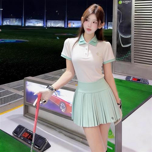 新款高尔夫服装女韩版高尔夫套装女速干显瘦高尔夫短袖女裙网球服
