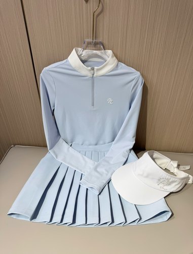 高尔夫服装女春夏高尔夫长袖女韩版高尔夫套装女裙速干透气网球服