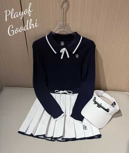 高尔夫服装女韩版秋冬高尔夫套装女高尔夫长袖女运动女裙网球服女