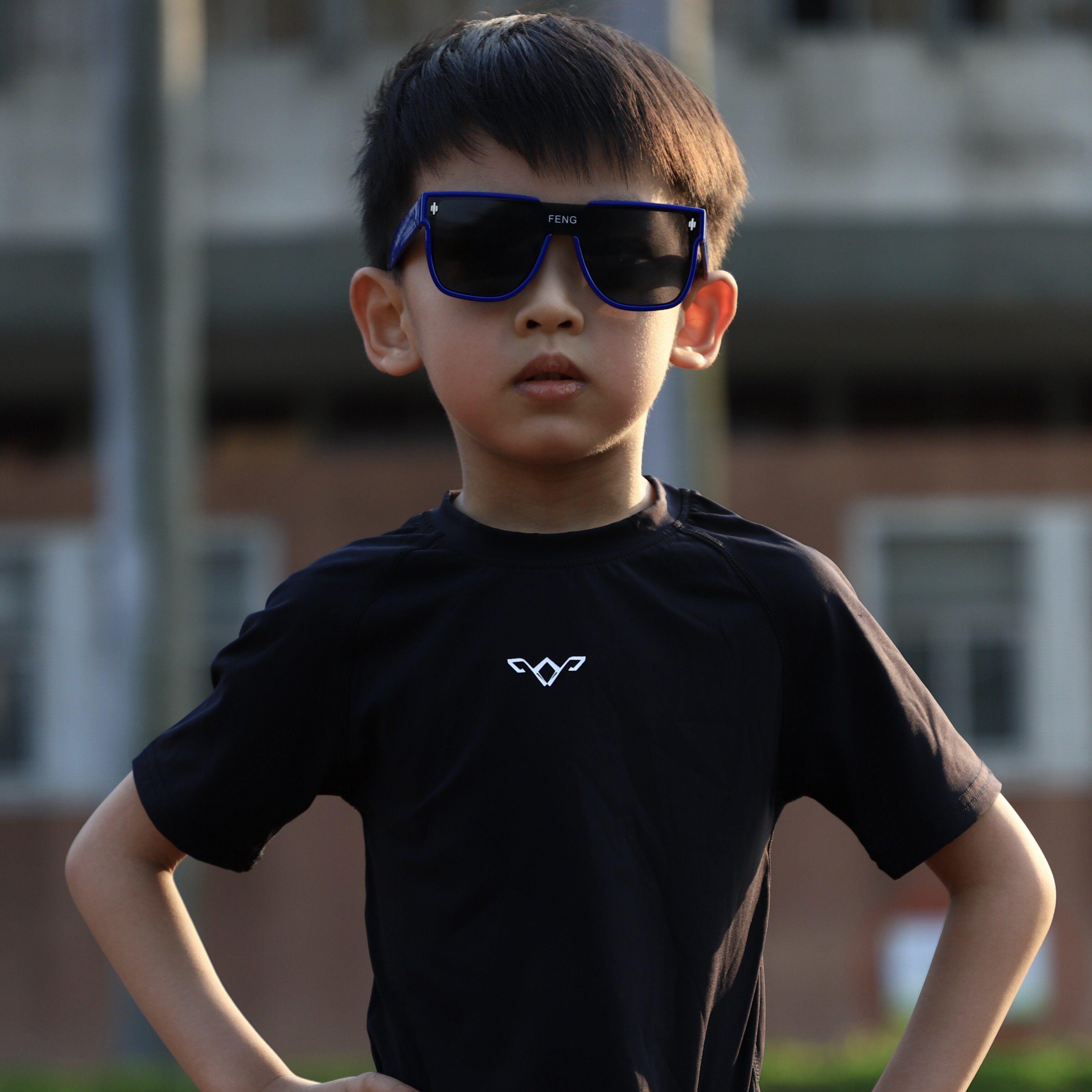 猪小勒儿童运动t恤男女运动紧身衣速干短袖户外速干t恤美式训练服