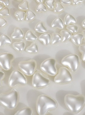 仿珍珠9-16mm珠光爱心桃心直孔散珠 DIY串珠手机链条耳饰手链材料