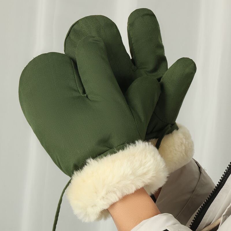 양가죽 장갑 겨울 두꺼운 가죽 장갑 남성용 퍼인원 동북 방한 및 보온 영하 40도 면 무더위