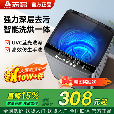 志高全自动洗衣机12KG洗脱烘一体