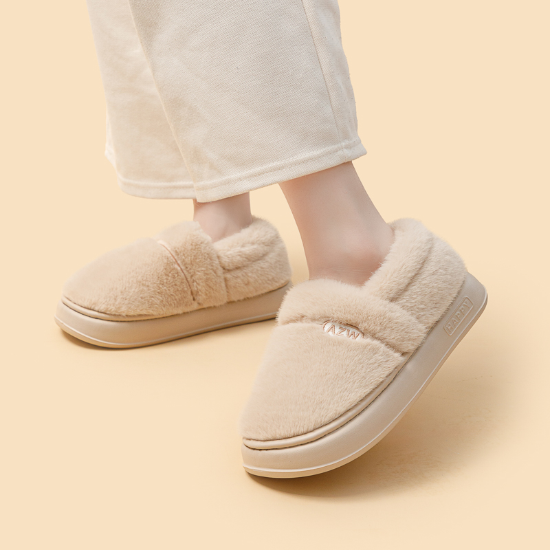 秋冬季月子鞋2025新款10月11月孕妇产后毛绒室内家居包跟棉拖鞋女