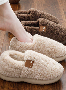 2025新款棉拖鞋女款室内家居秋冬季包跟棉鞋女月子鞋毛绒拖鞋家用