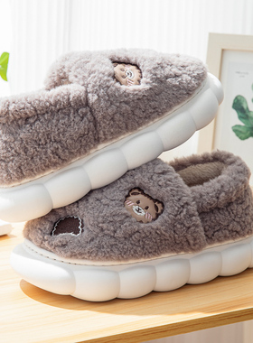 情侣棉拖鞋2025新款室内家居包跟月子鞋秋冬棉拖鞋女士厚底棉鞋男