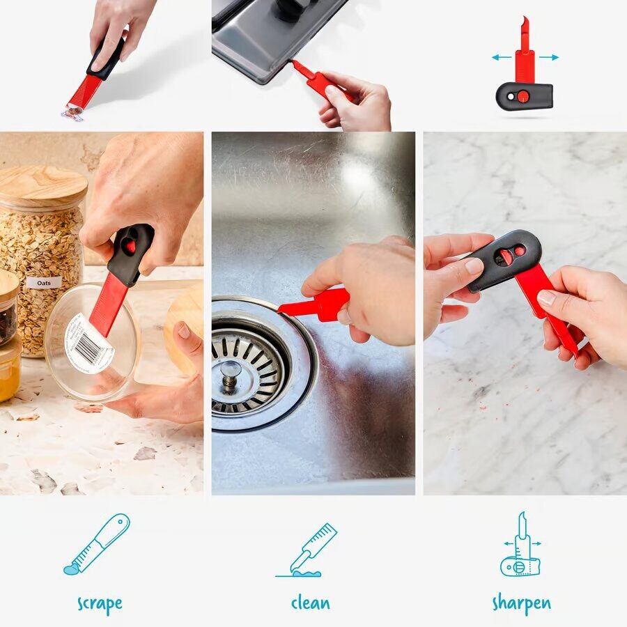 new self sharpering cleaning scraper 2-in-1 cleaning scrape