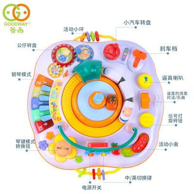 谷雨游戏桌宝宝多功能玩具台一幼儿1-3岁婴儿益智早教儿童学习桌2