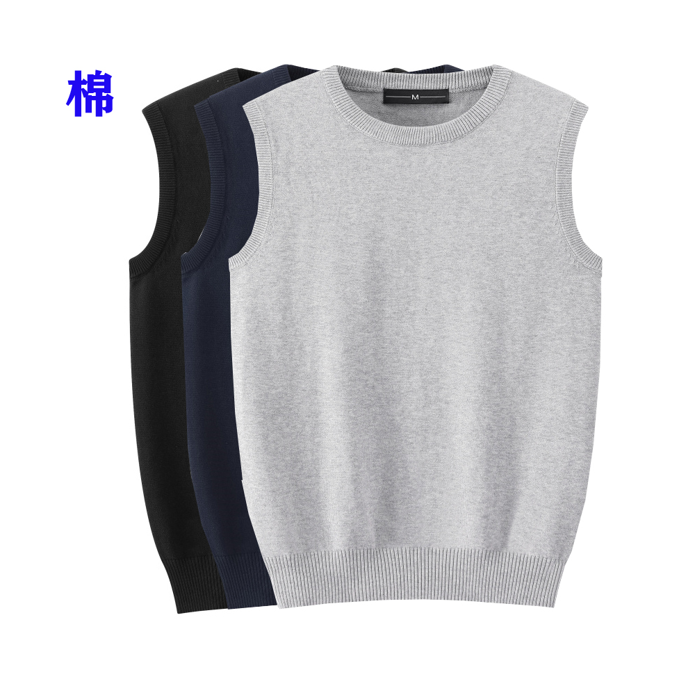 纯棉针织背心女无袖马甲薄款坎肩