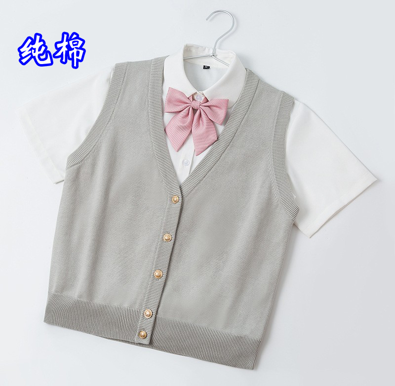纯棉针织背心马甲女款全棉